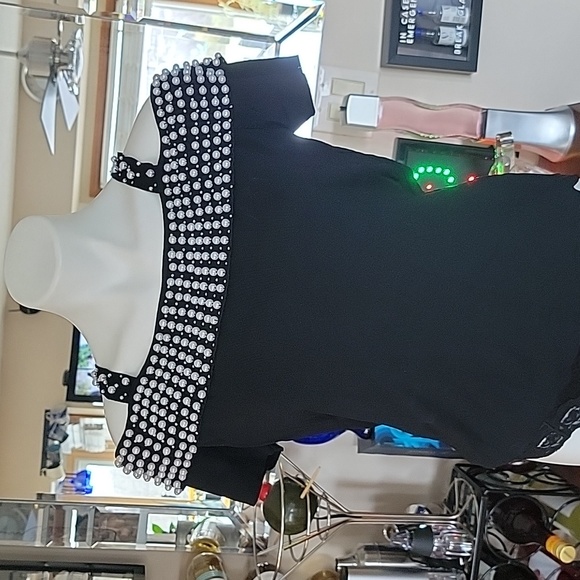 AD originals. off the shoulder pearl trimmed top. - Picture 1 of 8